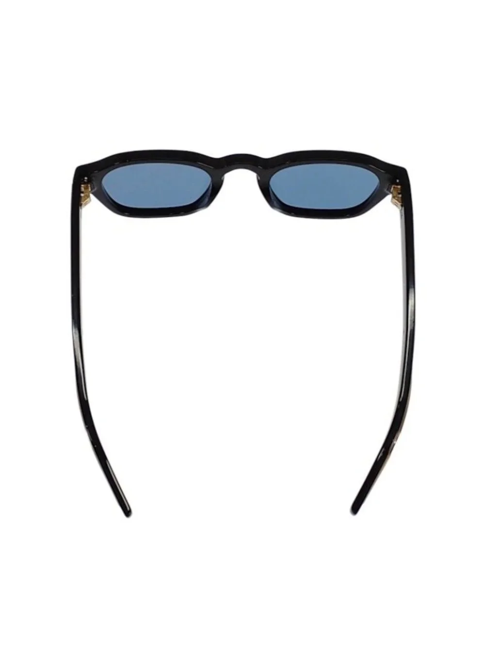Prada Metal Plaque Sunglasses Eyewear Black Turquoise Blue Gold